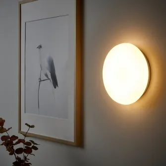 IKEA STOFTMOLN Aplica tavan/perete, smart intensitate reglabila wireless/alb cald alb, 24 cm