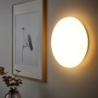 IKEA STOFTMOLN Aplica tavan/perete, smart intensitate reglabila wireless/alb cald alb, 37 cm