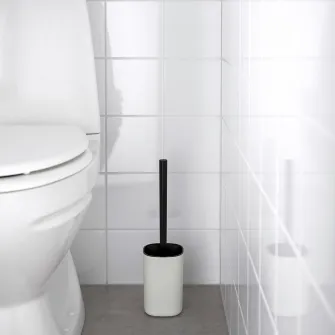 IKEA STORAVAN Perie WC, alb/negru