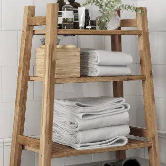 IKEA STOREDAMM Etajera, acacia, 60x71 cm