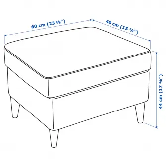 IKEA STRANDMON Taburet, Nordvalla gri inchis