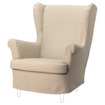 IKEA STRANDMON Husa scaun cu brate, Naggen bej