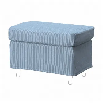 IKEA STRANDMON Husa pentru taburet, Sjölyckan albastru inchis/bej dungat