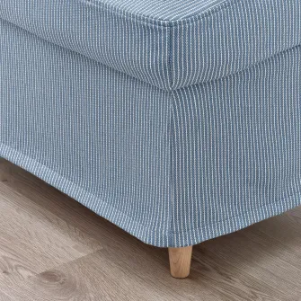 IKEA STRANDMON Husa pentru taburet, Sjölyckan albastru inchis/bej dungat