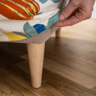IKEA STRANDMON Husa pentru taburet, Stigsbo multicolor/bej