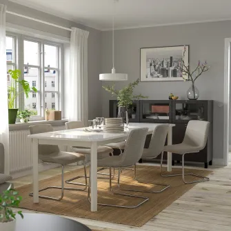 IKEA STRANDTORP Masa extensibila, alb, 150/205/260x95 cm