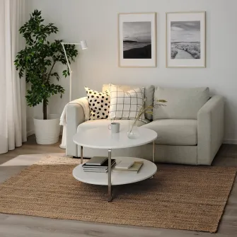IKEA STRÖG Covor, tesatura plata, natur, 120x180 cm