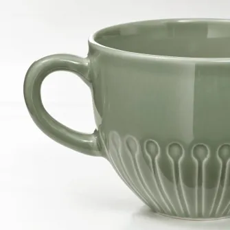 IKEA STRIMMIG Cana, ceramica vitrificata gri-verde deschis, 36 cl