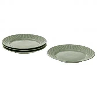 IKEA STRIMMIG Farfurie, ceramica vitrificata gri-verde deschis, 27 cm