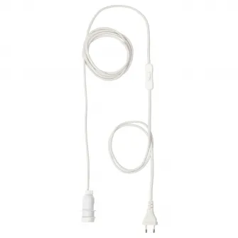 IKEA STRÅLA Set cablaj lampa, alb, 4 m