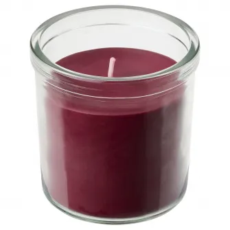 IKEA STÖRTSKÖN Lumanare parfumata pahar, fructe de padure/rosu, 40 h