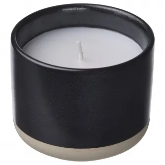 IKEA STÖRTSKÖN Lumanare parfumata/suport ceramica, fructe de padure/negru, 25 h