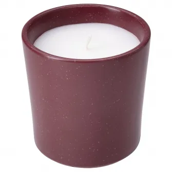 IKEA STÖRTSKÖN Lumanare parfumata/suport ceramica, fructe de padure/rosu, 50 h