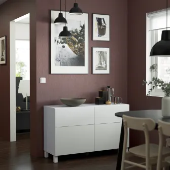 IKEA STUBBARP Picior 2 buc/set, alb