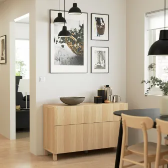 IKEA STUBBARP Picior 2 buc/set, aspect stejar antichizat