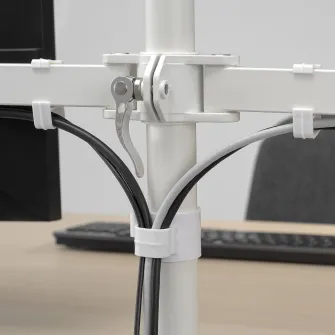 IKEA STUBBERGET Consola pentru 2 monitoare, alb