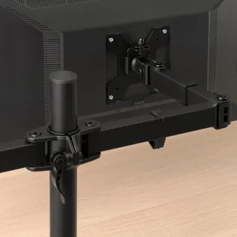 IKEA STUBBERGET Consola pentru 2 monitoare, negru