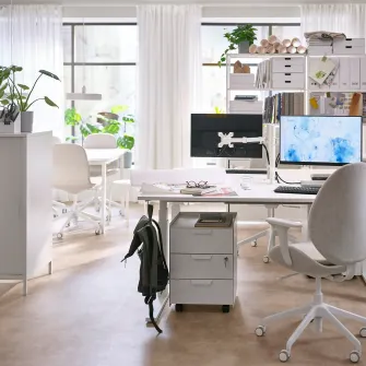 IKEA STUBBERGET Consola pentru monitor, alb