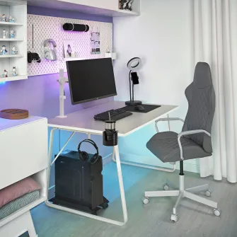 IKEA STUBBERGET Consola pentru monitor, alb