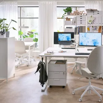 IKEA STUBBERGET Suport laptop cu brat, alb