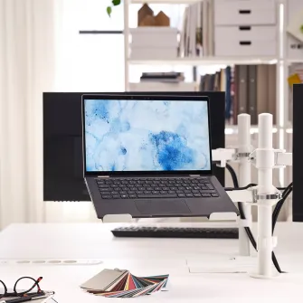IKEA STUBBERGET Suport laptop cu brat, alb