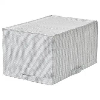 IKEA STUK Cutie depozitare, alb/gri, 34x51x28 cm