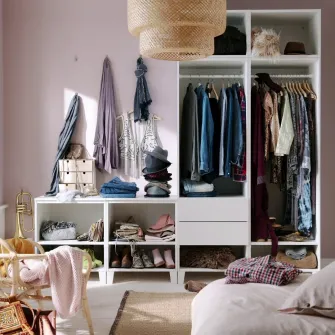 IKEA STUK Cutie depozitare, alb/gri, 34x51x28 cm