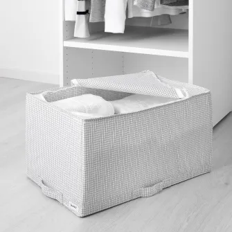 IKEA STUK Cutie depozitare, alb/gri, 34x51x28 cm