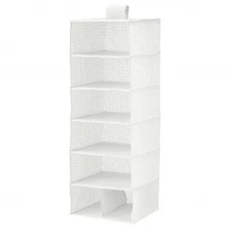 IKEA STUK Organizator 7 compartimente, alb/gri, 30x30x90 cm
