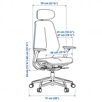 IKEA STYRSPEL Scaun de gaming, gri inchis/gri