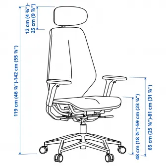IKEA STYRSPEL Scaun de gaming, gri inchis/gri