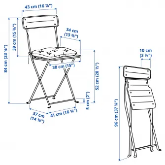 IKEA SUNDSÖ Masa + 2 scaune pliante, exterior antracit/antracit Kuddarna gri deschis-bej, 65 cm