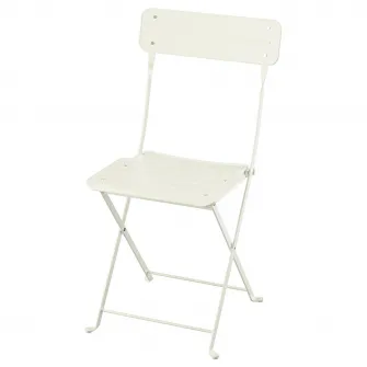IKEA SUNDSÖ Scaun pliant, alb murdar exterior
