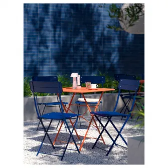 IKEA SUNDSÖ Scaun pliant, albastru inchis exterior