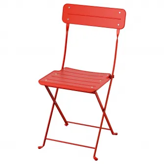 IKEA SUNDSÖ Scaun pliant, rosu deschis exterior
