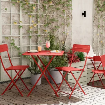 IKEA SUNDSÖ Scaun pliant, rosu deschis exterior