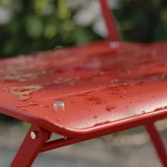 IKEA SUNDSÖ Scaun pliant, rosu deschis exterior