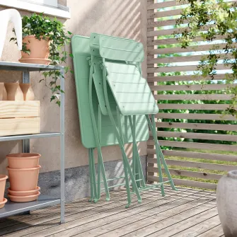 IKEA SUNDSÖ Scaun pliant, verde deschis exterior