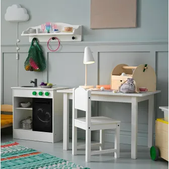 IKEA SUNDVIK Masa pentru copii, alb, 76x50 cm