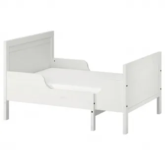 IKEA SUNDVIK Cadru pat extensibil+somiera, alb, 80x200 cm