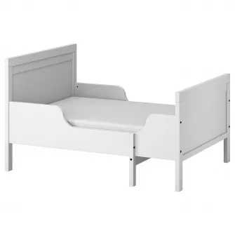 IKEA SUNDVIK Cadru pat extensibil+somiera, gri, 80x200 cm