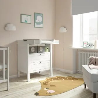 IKEA SUNDVIK Masa infasat/comoda, alb