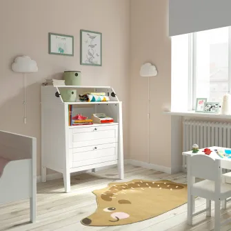 IKEA SUNDVIK Masa infasat/comoda, alb