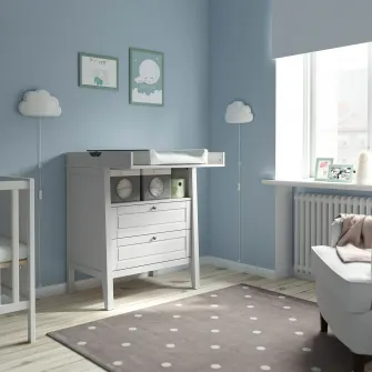 IKEA SUNDVIK Masa infasat/comoda, gri