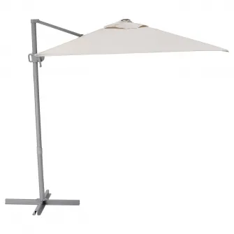IKEA SVALÖN Umbrela de soare, gri deschis-bej, 300x200 cm