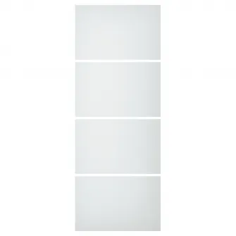 IKEA SVARTISDAL 4 panouri/cadru usa glisanta, alb aspect hartie, 75x201 cm