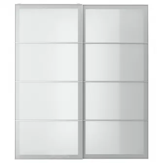 IKEA SVARTISDAL Set usi glisante, alb aspect hartie, 200x236 cm