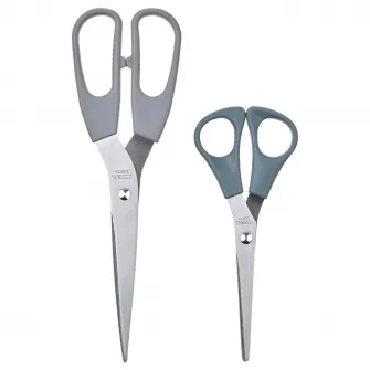 IKEA SVÄRDFISK Set 2 foarfece, inox gri/gri-turcoaz