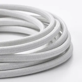 IKEA SYMFONISK Cablu de alimentare, textil/alb, 3.5 m