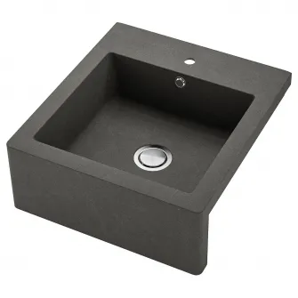 IKEA TALLSJÖN Cuva chiuveta cu front vizibil, gri inchis/aspect piatra, 60x65 cm